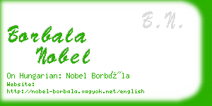 borbala nobel business card
